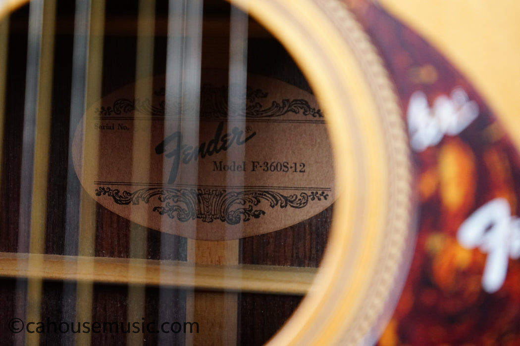 Fender F360S-12 Dreadnought 12-String Acoustic Guitar Used