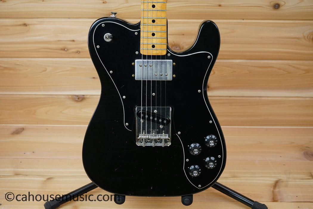 1974 Fender Telecaster Custom Solid Body Electric Guitar - Black