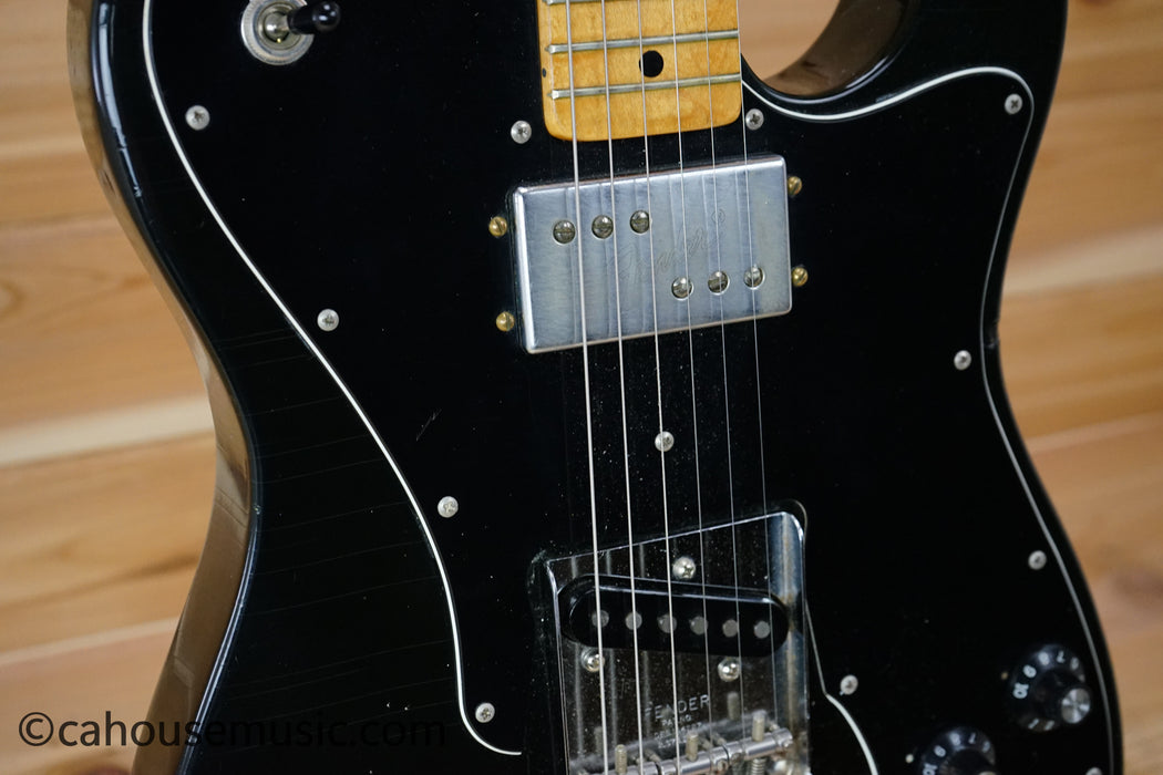 1974 Fender Telecaster Custom Solid Body Electric Guitar - Black