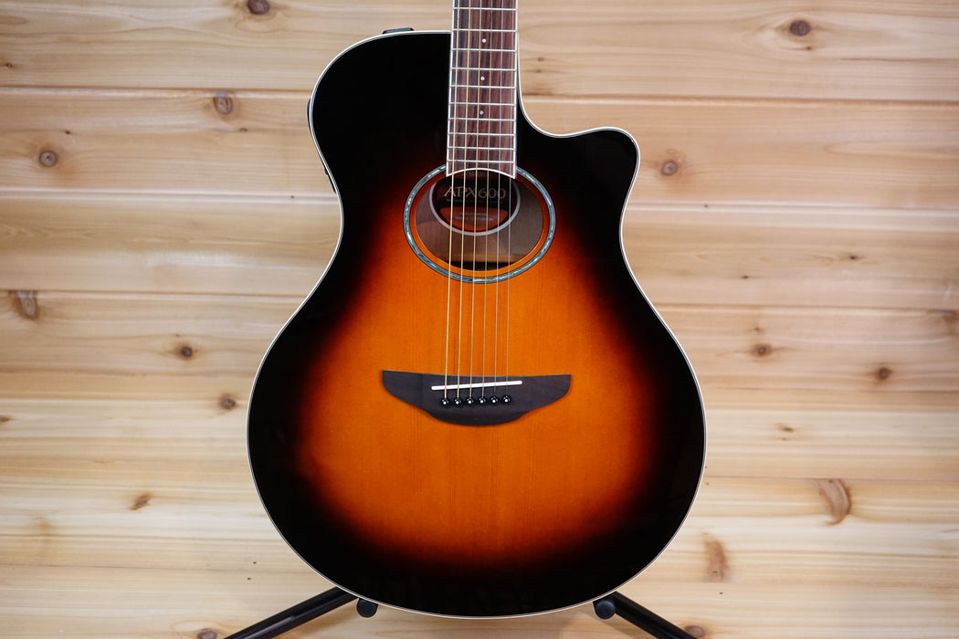 Yamaha APX600 Thinline Cutaway Acoustic-Electric Guitar Old Violin Sunburst Used