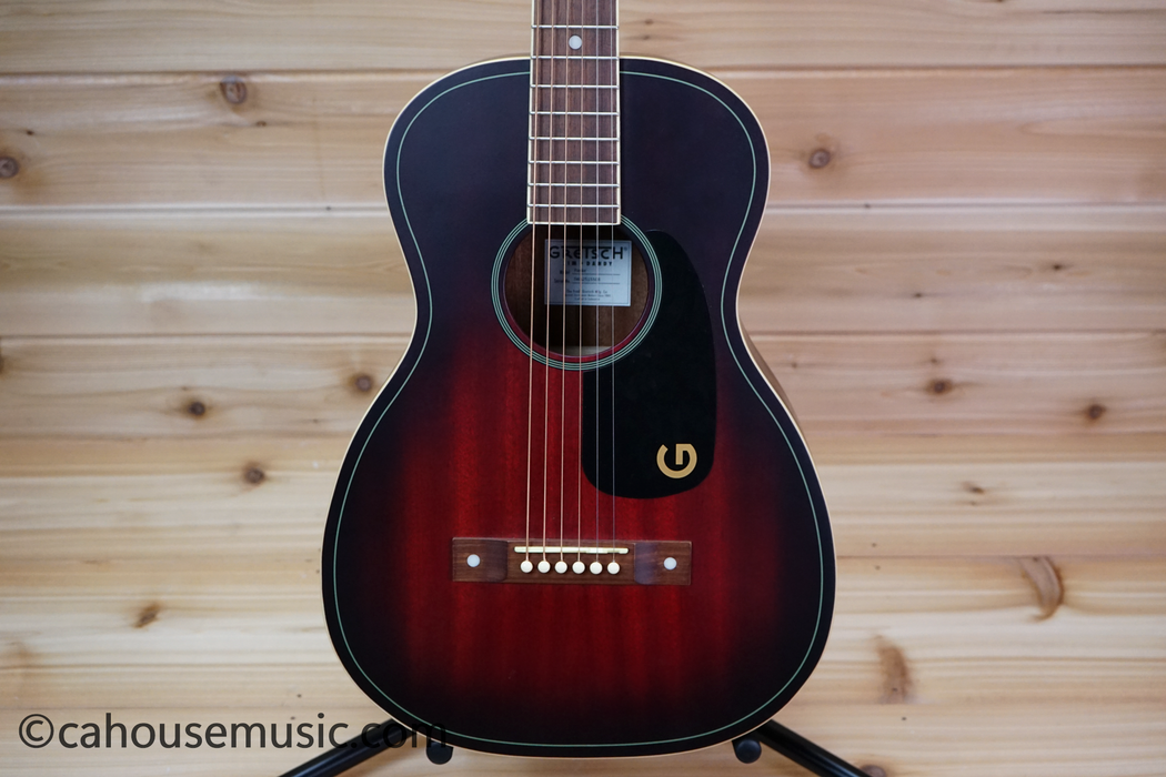 Gretsch Jim Dandy Parlor Acoustic Guitar Deep Cherry Burst Used