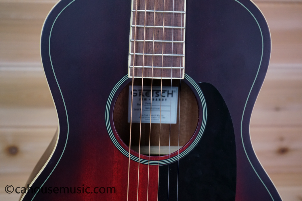 Gretsch Jim Dandy Parlor Acoustic Guitar Deep Cherry Burst Used