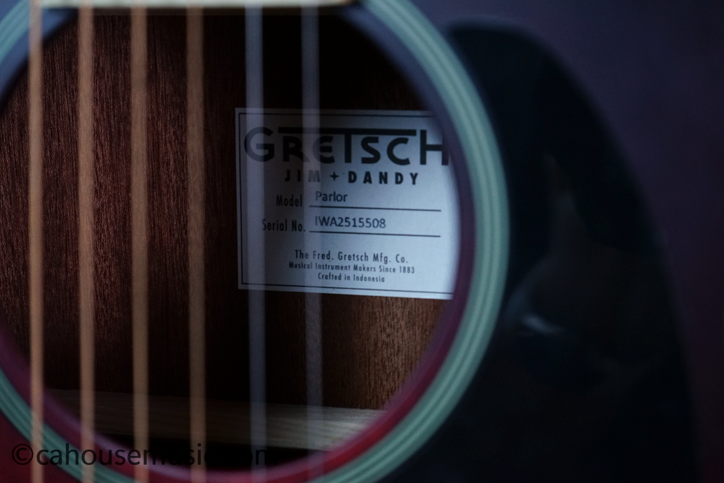Gretsch Jim Dandy Parlor Acoustic Guitar Deep Cherry Burst Used