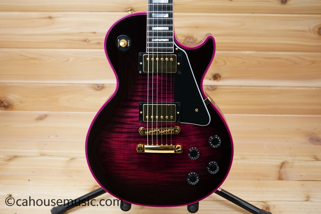 Gibson Custom Shop Made 2 Measure Les Paul Custom Figured Pink Widow Electric Guitar