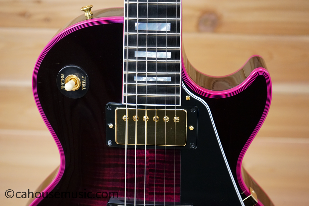 Gibson Custom Shop Made 2 Measure Les Paul Custom Figured Pink Widow Electric Guitar