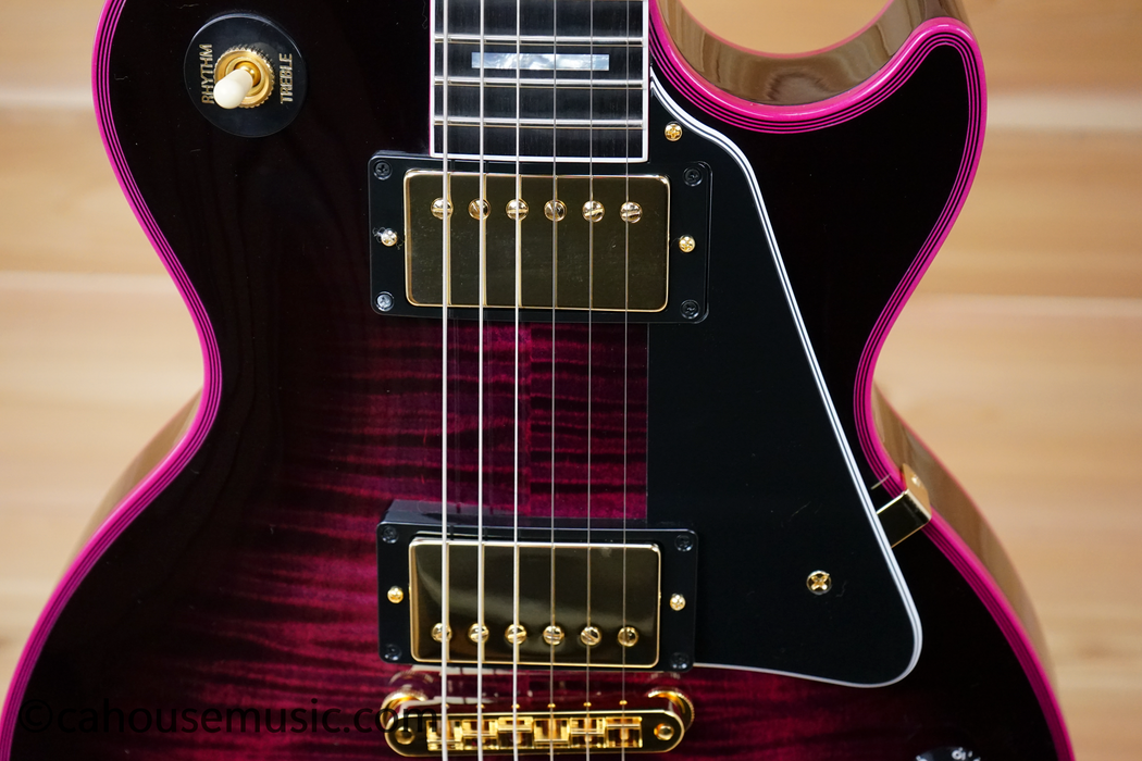 Gibson Custom Shop Made 2 Measure Les Paul Custom Figured Pink Widow Electric Guitar