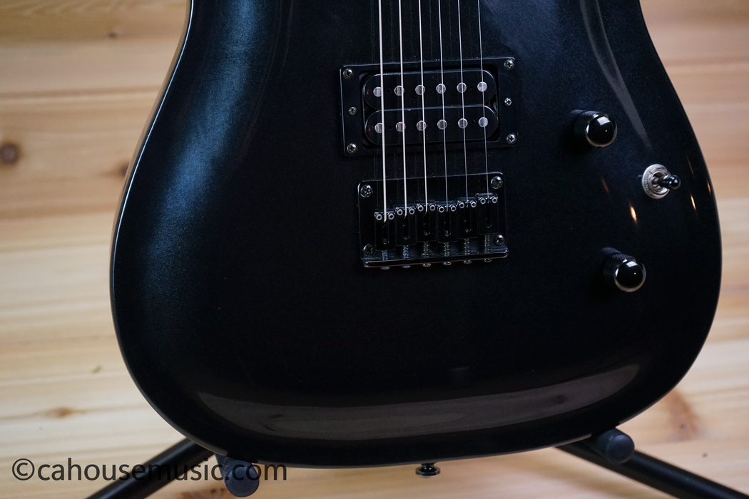 Squier Deluxe Double Fat Telecaster Electric Guitar Black Metallic Used