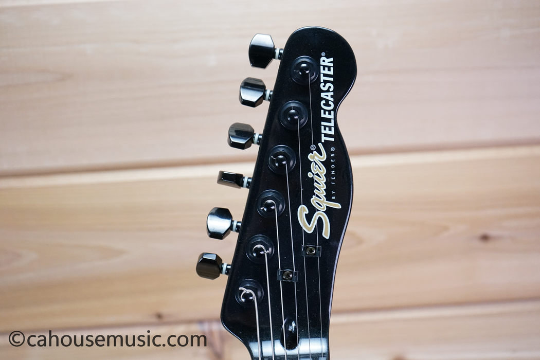 Squier Deluxe Double Fat Telecaster Electric Guitar Black Metallic Used