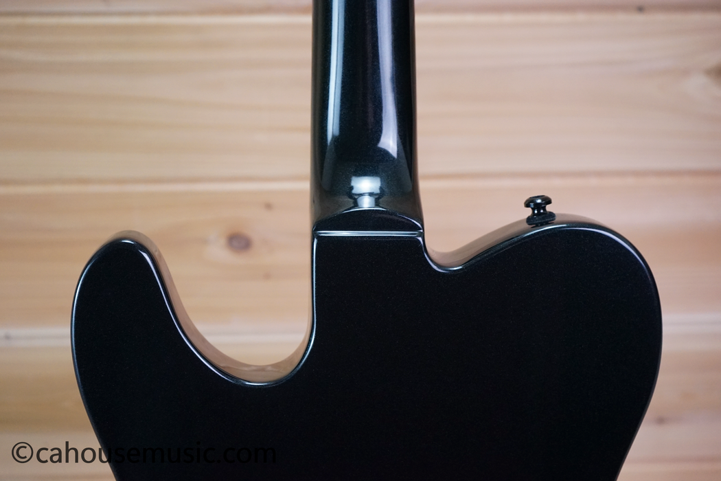 Squier Deluxe Double Fat Telecaster Electric Guitar Black Metallic Used