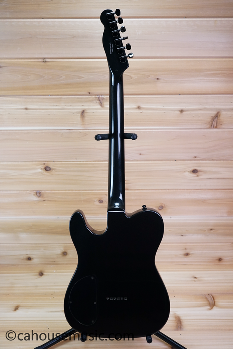 Squier Deluxe Double Fat Telecaster Electric Guitar Black Metallic Used