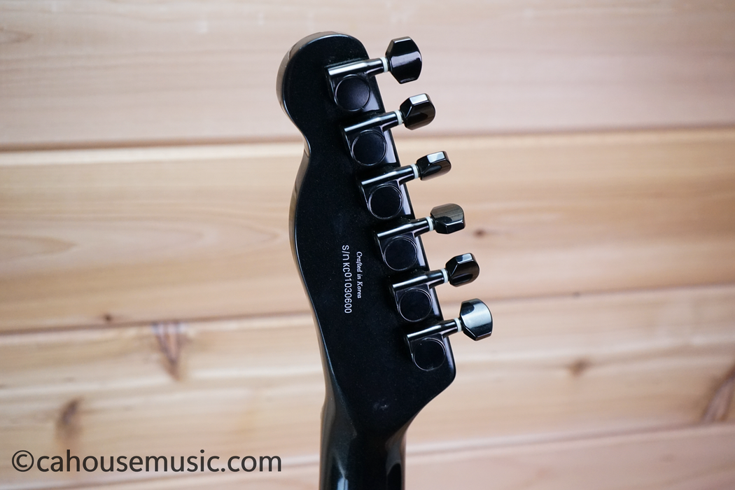 Squier Deluxe Double Fat Telecaster Electric Guitar Black Metallic Used