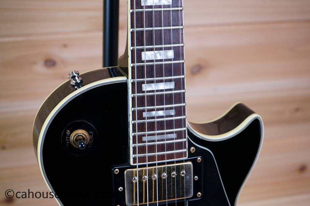 Epiphone Les Paul Custom Gold Hardware Les Paul Electric Guitar Ebony Used