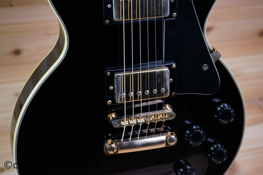 Epiphone Les Paul Custom Gold Hardware Les Paul Electric Guitar Ebony Used