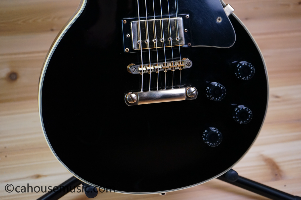 Epiphone Les Paul Custom Gold Hardware Les Paul Electric Guitar Ebony Used