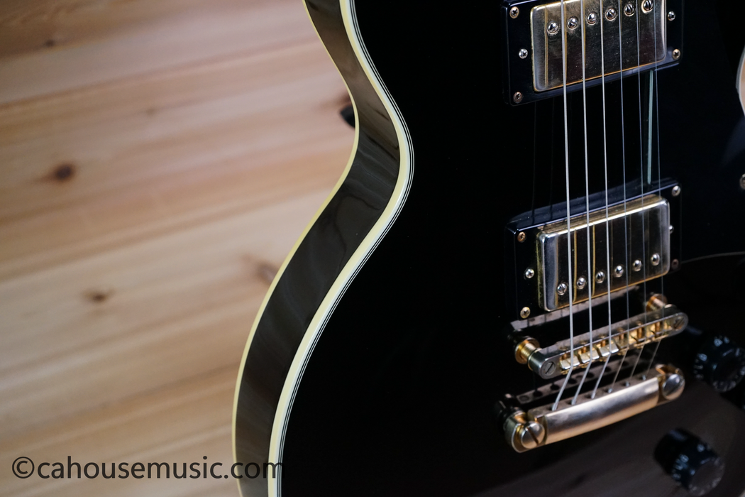 Epiphone Les Paul Custom Gold Hardware Les Paul Electric Guitar Ebony Used