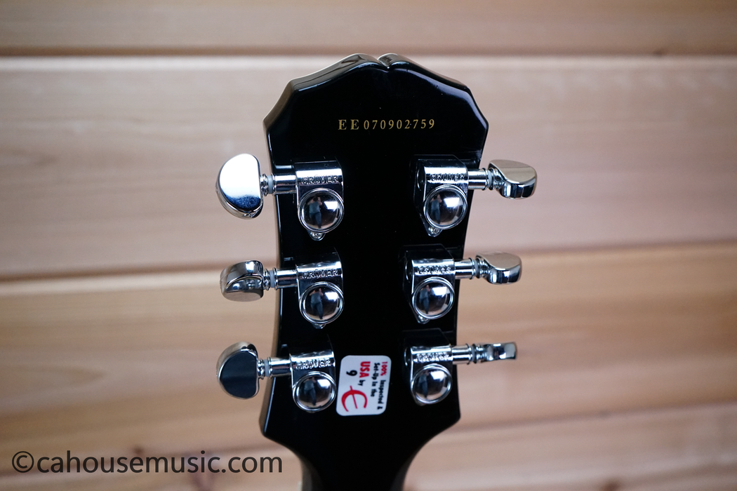 Epiphone Les Paul Custom Gold Hardware Les Paul Electric Guitar Ebony Used
