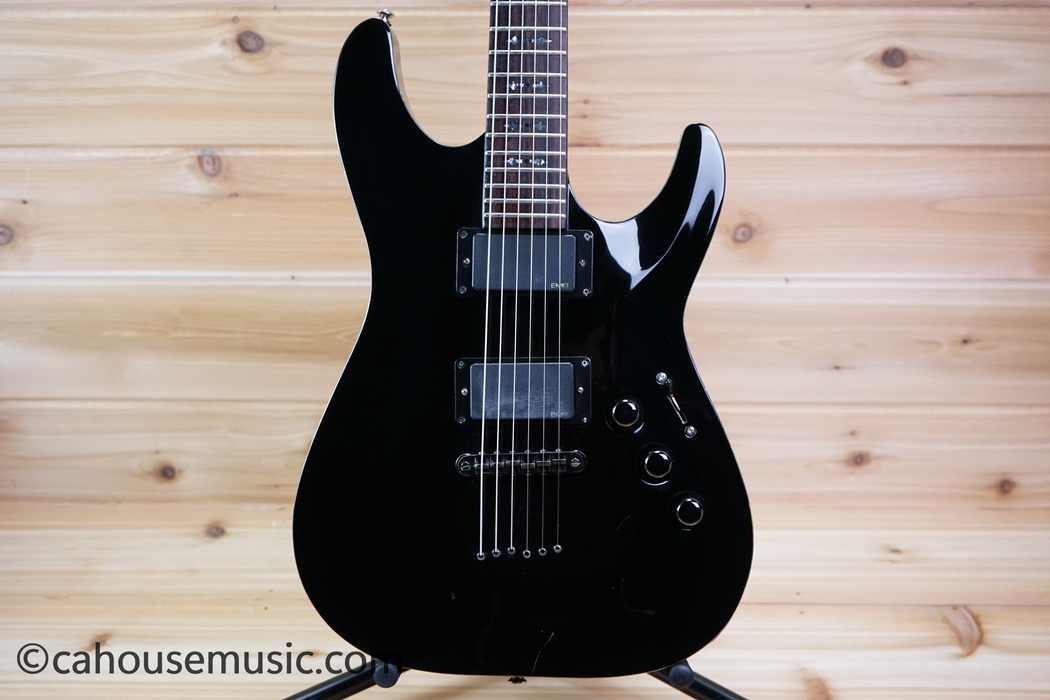 Schecter Hellraiser C-1 Gloss Black Electric Guitar Used