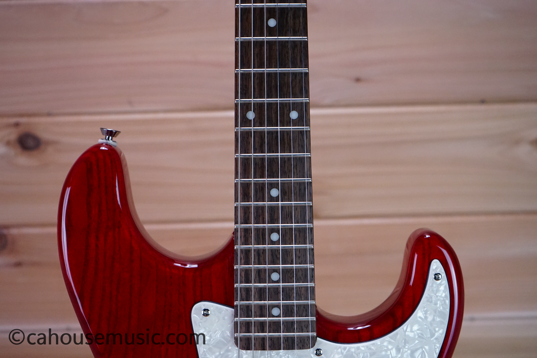 G&L Tribute S-500 Solid Body Electric Guitar Transparent Cherry Used