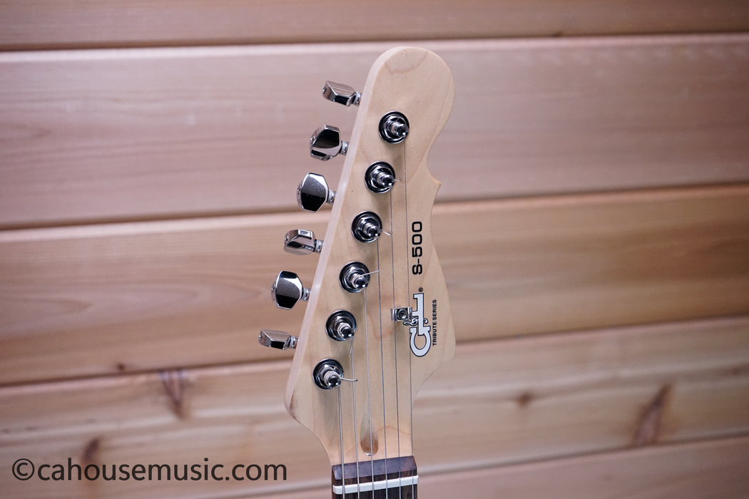 G&L Tribute S-500 Solid Body Electric Guitar Transparent Cherry Used