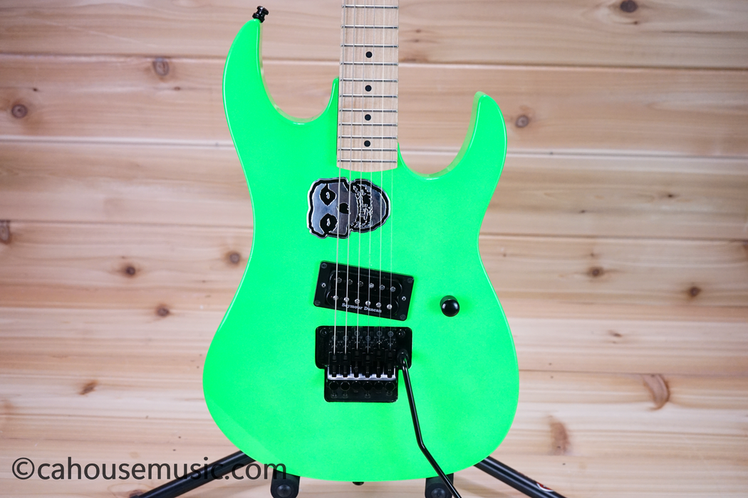 B.C. Rich Gunslinger Retro Neon Green Electric Guitar Used