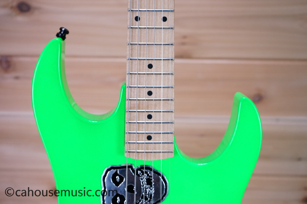 B.C. Rich Gunslinger Retro Neon Green Electric Guitar Used