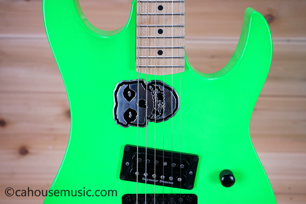 B.C. Rich Gunslinger Retro Neon Green Electric Guitar Used