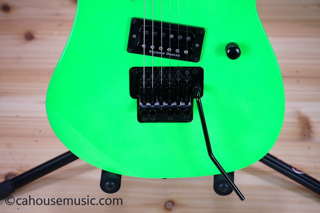 B.C. Rich Gunslinger Retro Neon Green Electric Guitar Used