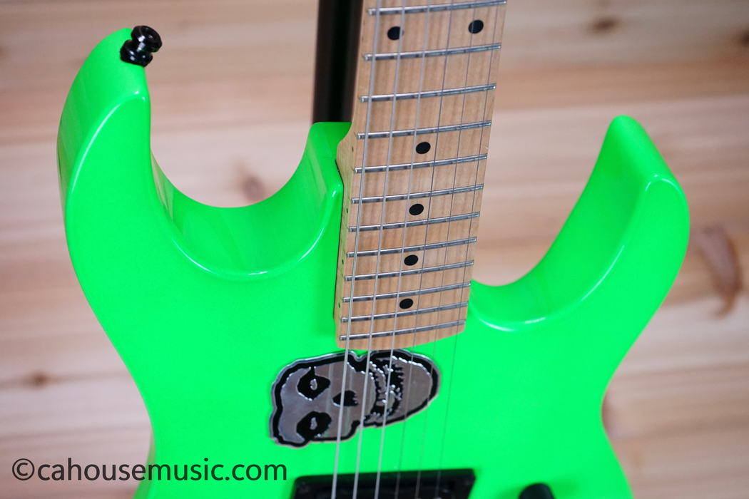 B.C. Rich Gunslinger Retro Neon Green Electric Guitar Used