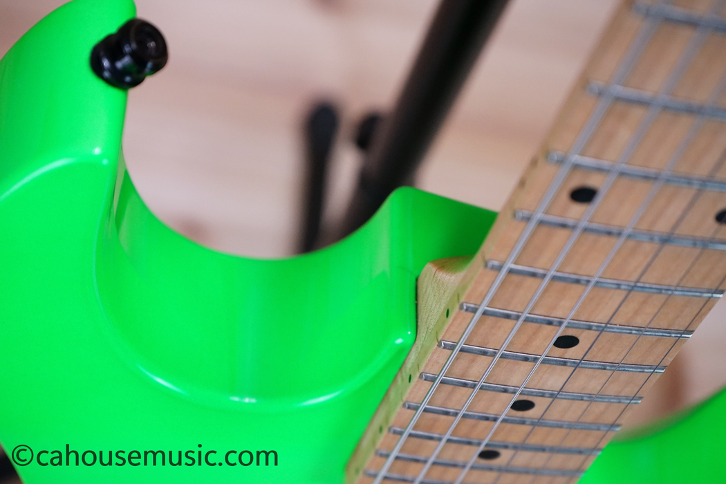 B.C. Rich Gunslinger Retro Neon Green Electric Guitar Used