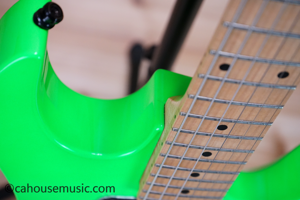 B.C. Rich Gunslinger Retro Neon Green Electric Guitar Used