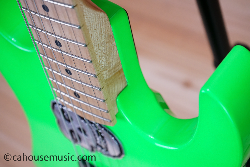 B.C. Rich Gunslinger Retro Neon Green Electric Guitar Used
