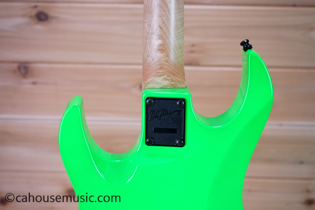 B.C. Rich Gunslinger Retro Neon Green Electric Guitar Used