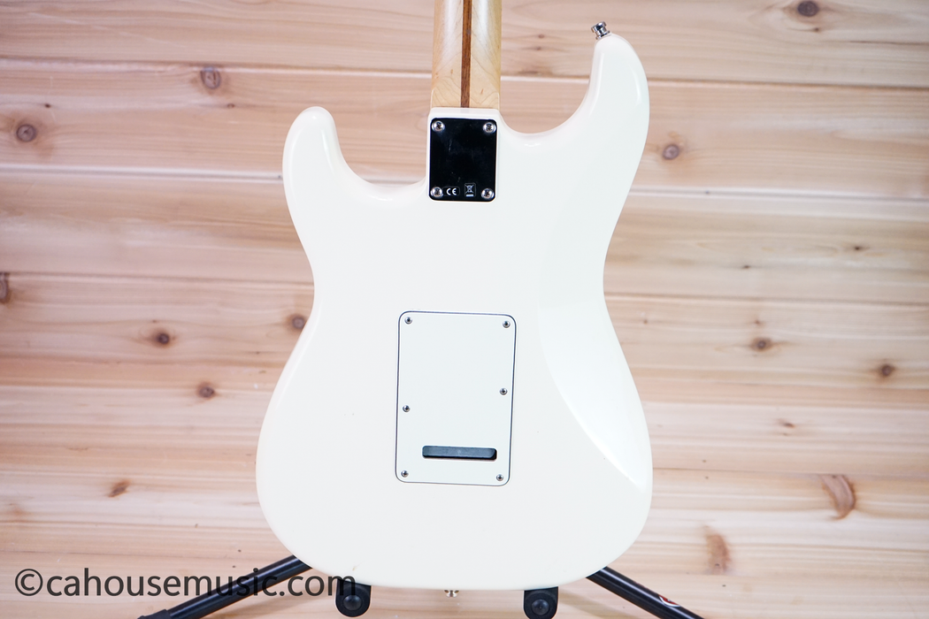 Fender Standard Stratocaster HSS Maple Fingerboard Electric Guitar Antique White Used