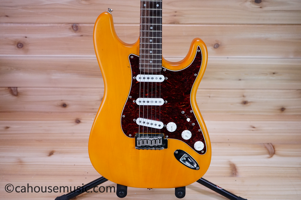 Squier Standard Stratocaster Electric Guitar Capri Orange Used