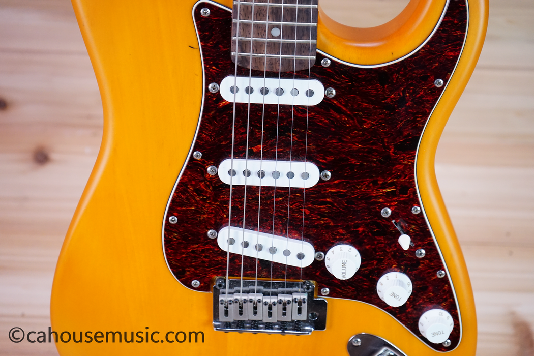 Squier Standard Stratocaster Electric Guitar Capri Orange Used