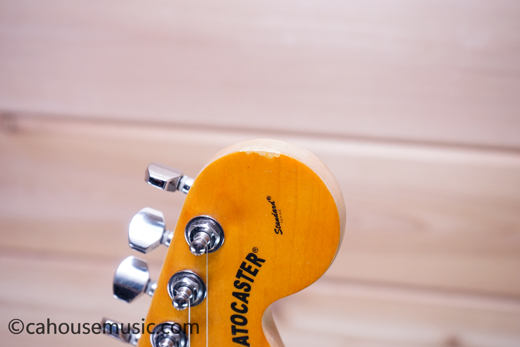Squier Standard Stratocaster Electric Guitar Capri Orange Used