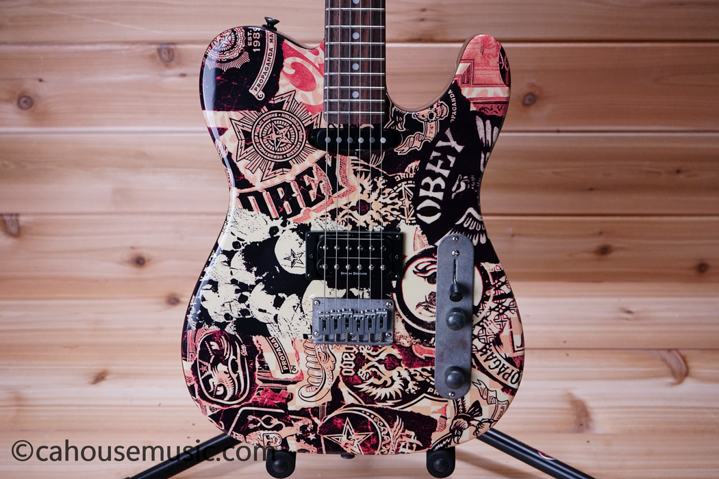 Squier Obey Graphic Telecaster HS Propaganda Telecaster Electric Guitar Used