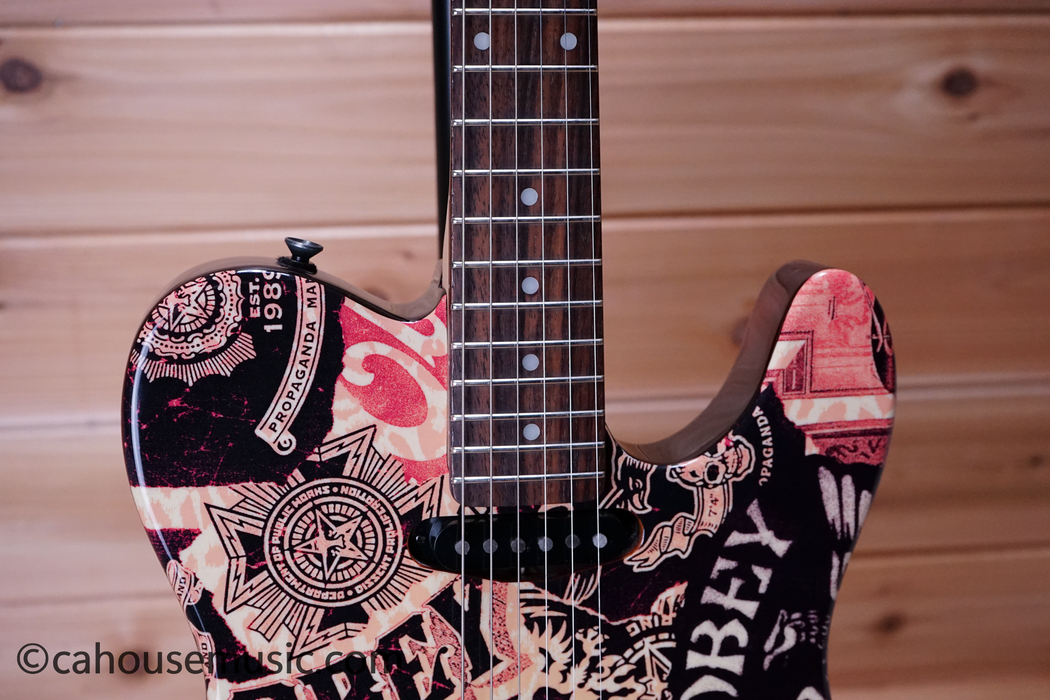 Squier Obey Graphic Telecaster HS Propaganda Telecaster Electric Guitar Used