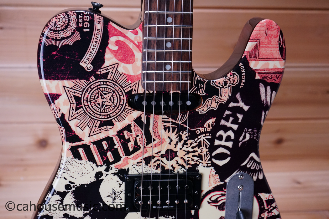 Squier Obey Graphic Telecaster HS Propaganda Telecaster Electric Guitar Used