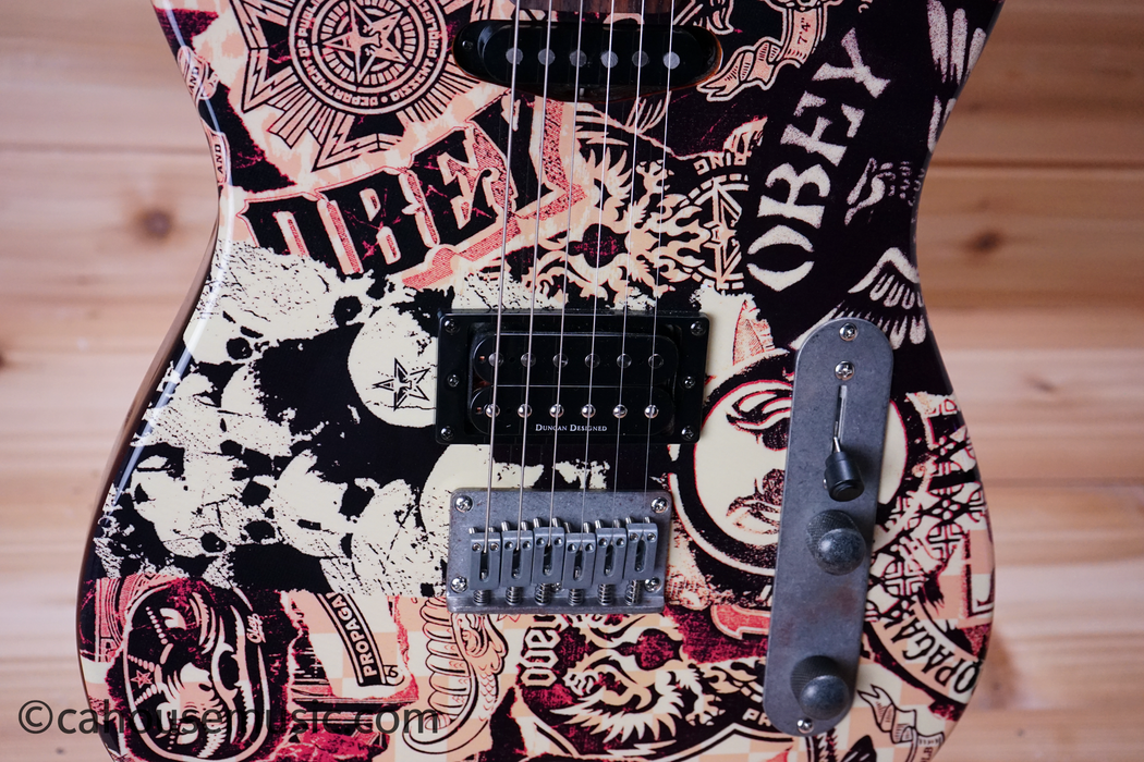 Squier Obey Graphic Telecaster HS Propaganda Telecaster Electric Guitar Used
