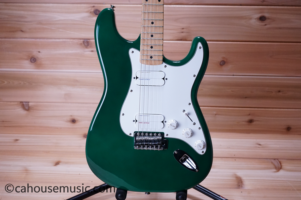 Squier Standard Double Fat Stratocaster Electric Guitar British Racing Green Used