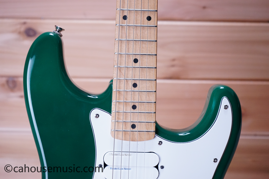 Squier Standard Double Fat Stratocaster Electric Guitar British Racing Green Used