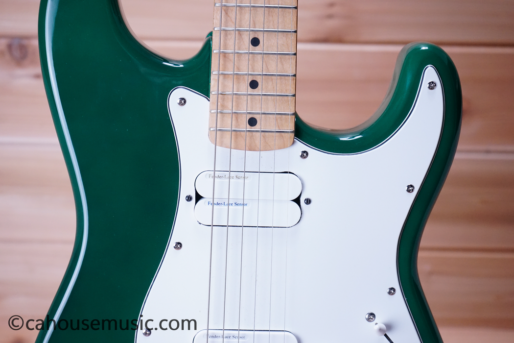 Squier Standard Double Fat Stratocaster Electric Guitar British Racing Green Used