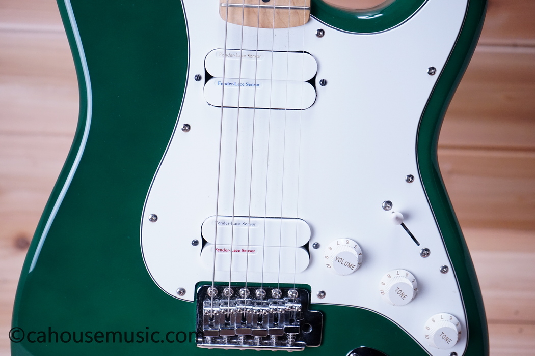 Squier Standard Double Fat Stratocaster Electric Guitar British Racing Green Used