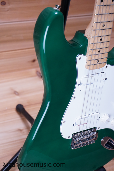 Squier Standard Double Fat Stratocaster Electric Guitar British Racing Green Used