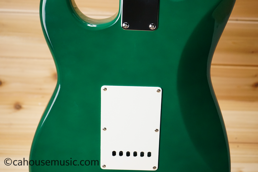 Squier Standard Double Fat Stratocaster Electric Guitar British Racing Green Used