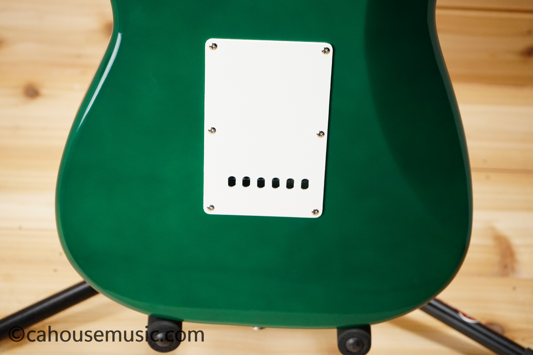Squier Standard Double Fat Stratocaster Electric Guitar British Racing Green Used