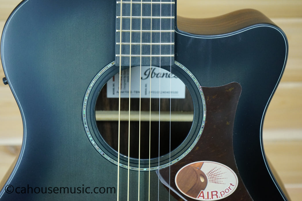 Ibanez AAM70CE Advanced Acoustic Auditorium Acoustic-Electric Guitar Transparent Charcoal Burst B-Stock