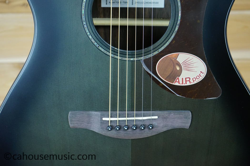 Ibanez AAM70CE Advanced Acoustic Auditorium Acoustic-Electric Guitar Transparent Charcoal Burst B-Stock