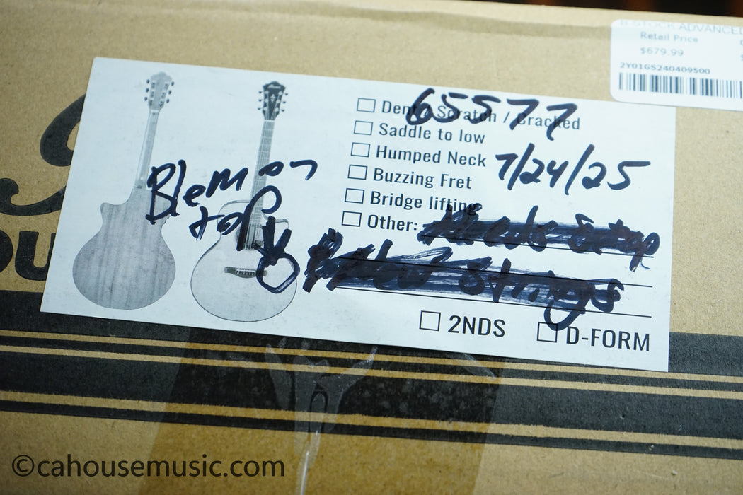 Ibanez AAM70CE Advanced Acoustic Auditorium Acoustic-Electric Guitar Transparent Charcoal Burst B-Stock